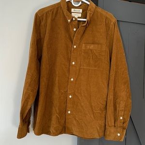 Madewell Corduroy Long Sleeve Button Down Large